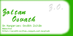 zoltan osvath business card